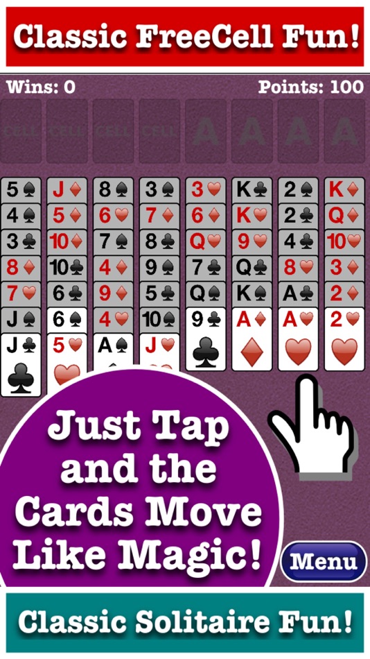 #1. Totally FreeCell Solitaire! (iOS) By: Boy Howdy Technology LLC