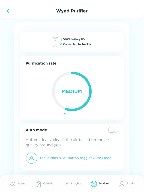 Wynd Air Tracker and Purifier iPad screenshot 4 - Health & Fitness app
