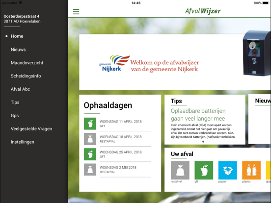 Afvalwijzer iPad app afbeelding 2