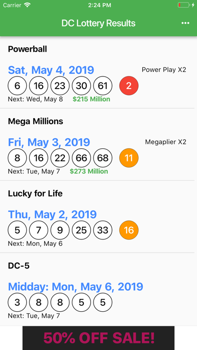 How to cancel & delete DC Lotto Results from iphone & ipad 1