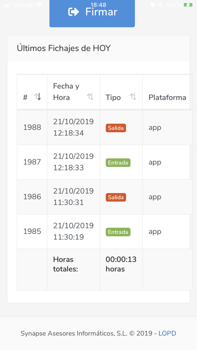 Tiempo Jornada Screenshot