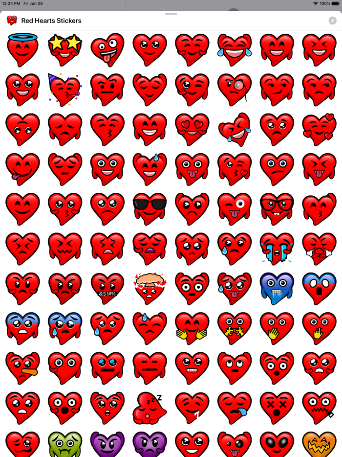 Red Hearts stickers