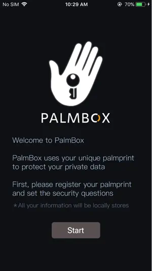 PalmBox - palmprint privacy screenshot 1