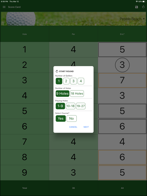 EasyScore Golf Scorecard Screenshots