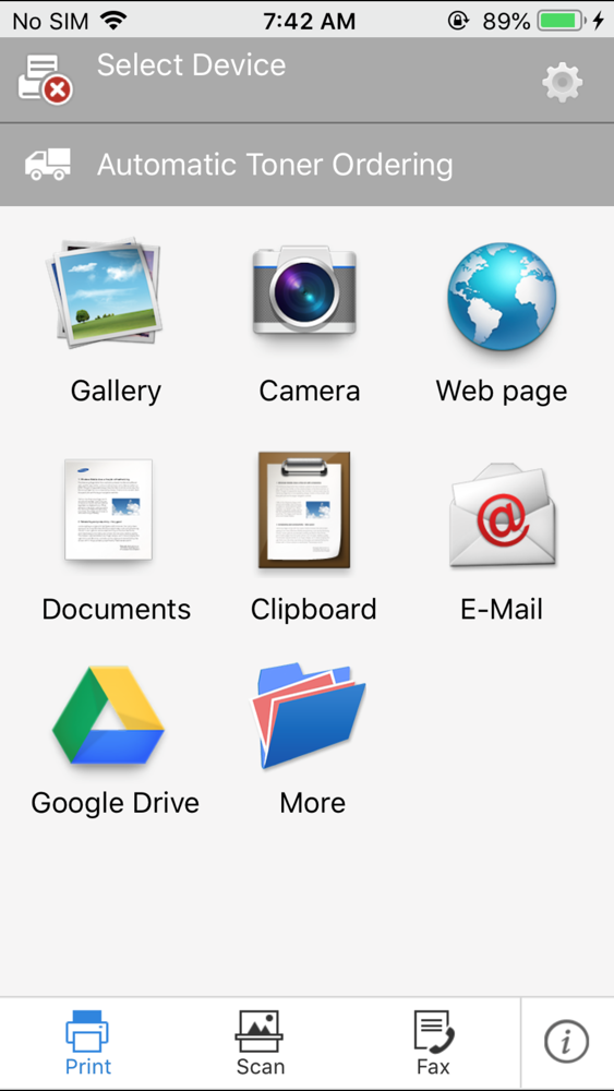 samsung printer app iphone