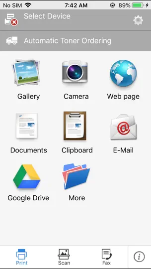 HP Samsung Mobile Print iPhone Ekran Görüntüsü 2