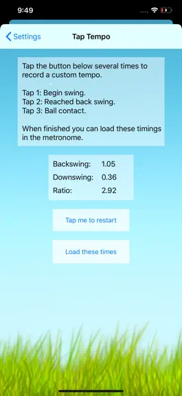 Game screenshot Swing Tempo Trainer apk
