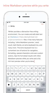 1writer - markdown text editor iphone screenshot 1