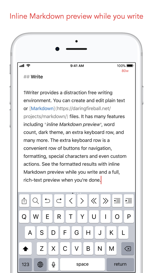 1Writer - Markdown Text Editor - 3.3.6 - (iOS)