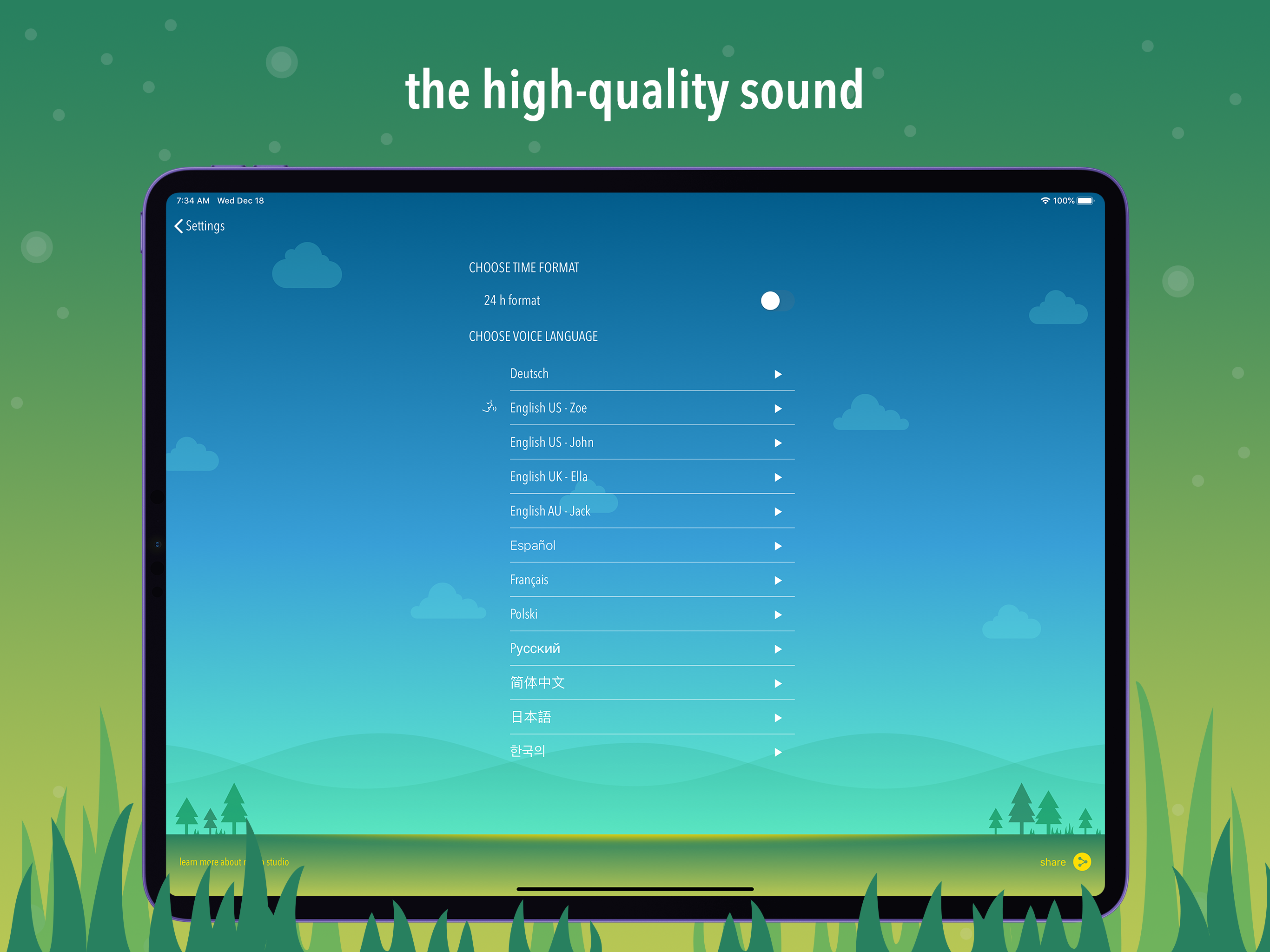 Gentle Talking Alarm Clock screenshot 12