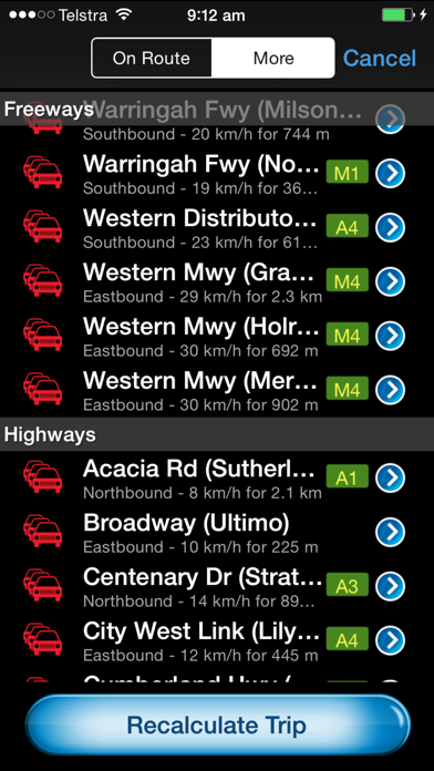 MetroView GPS Navigation Screenshot