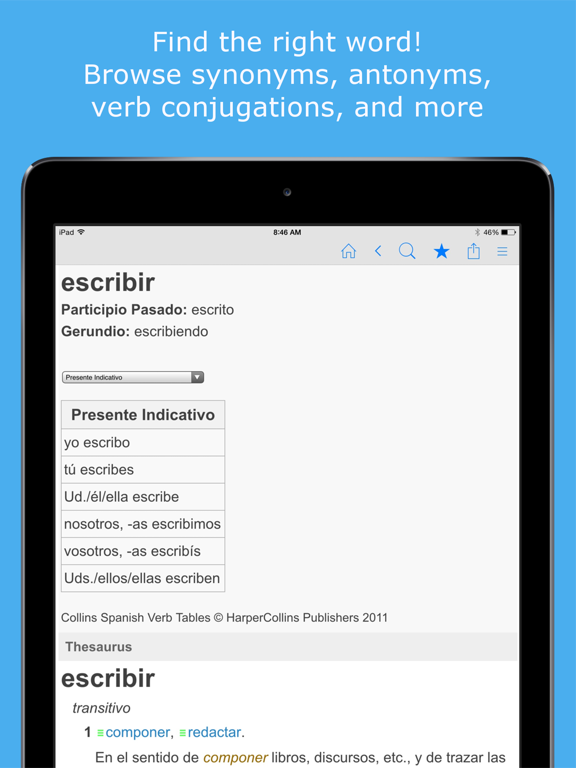 Screenshot #6 pour Spanish Dictionary & Thesaurus