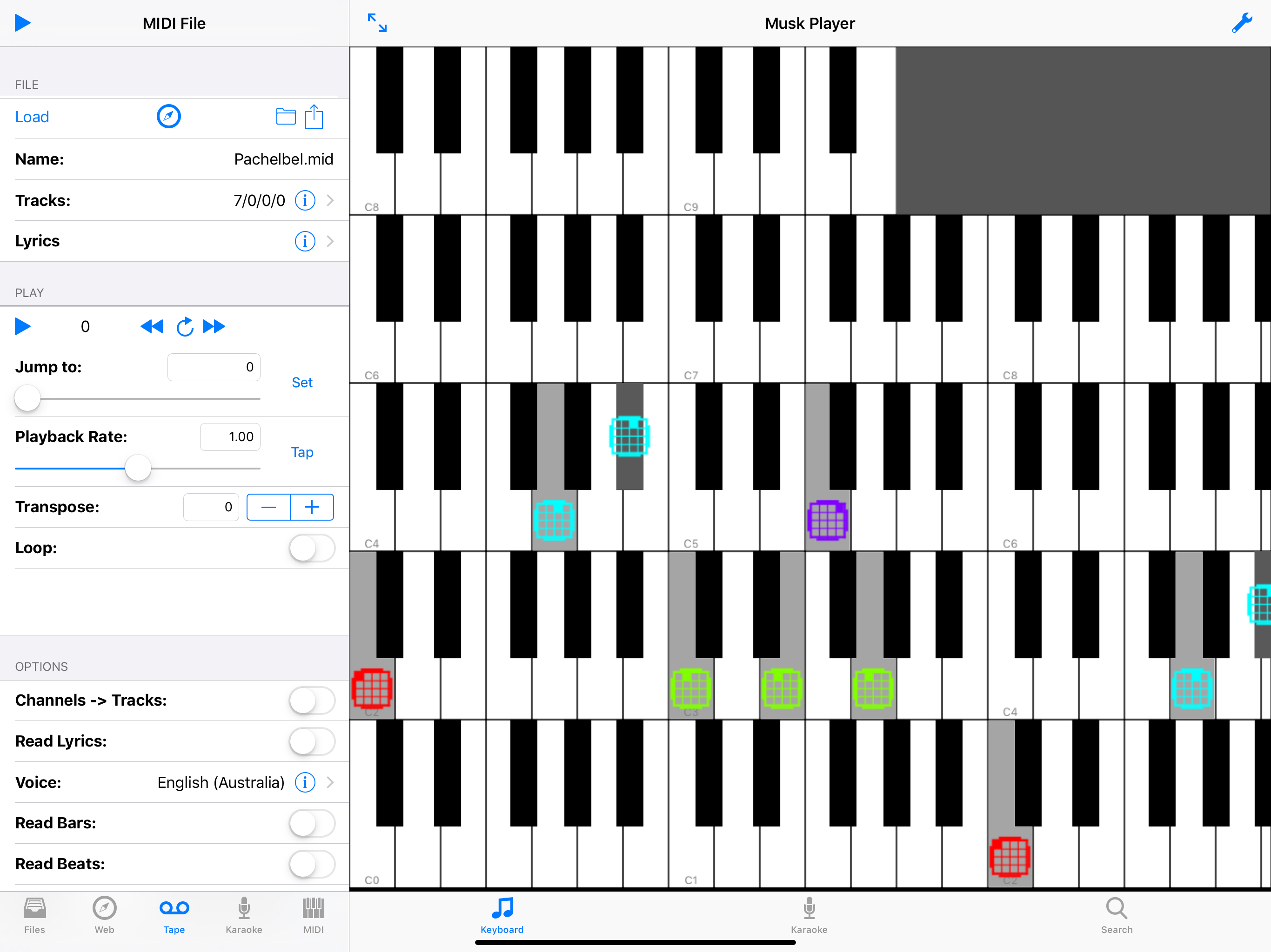 Musk MIDI Player