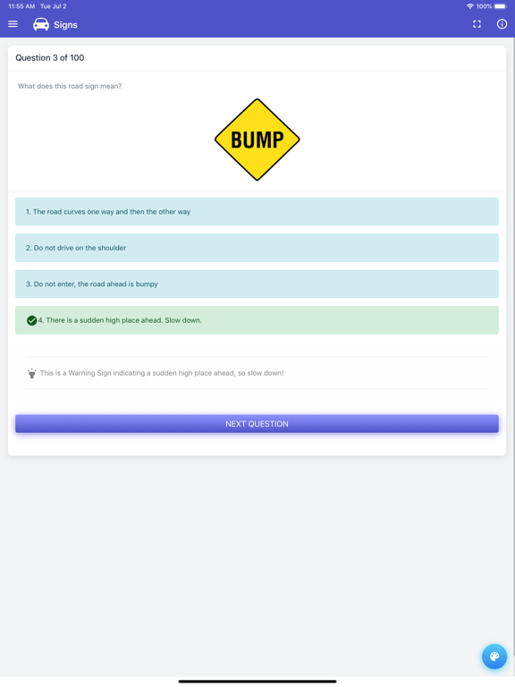 Oklahoma DPS Practice Exam iPad screenshot