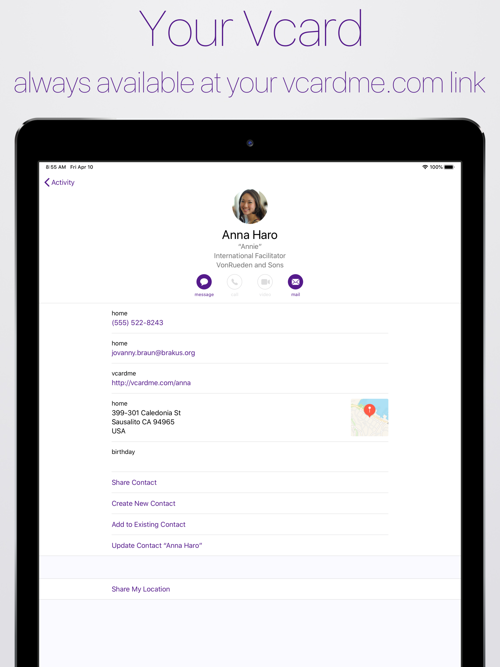 vcardme screenshot 5