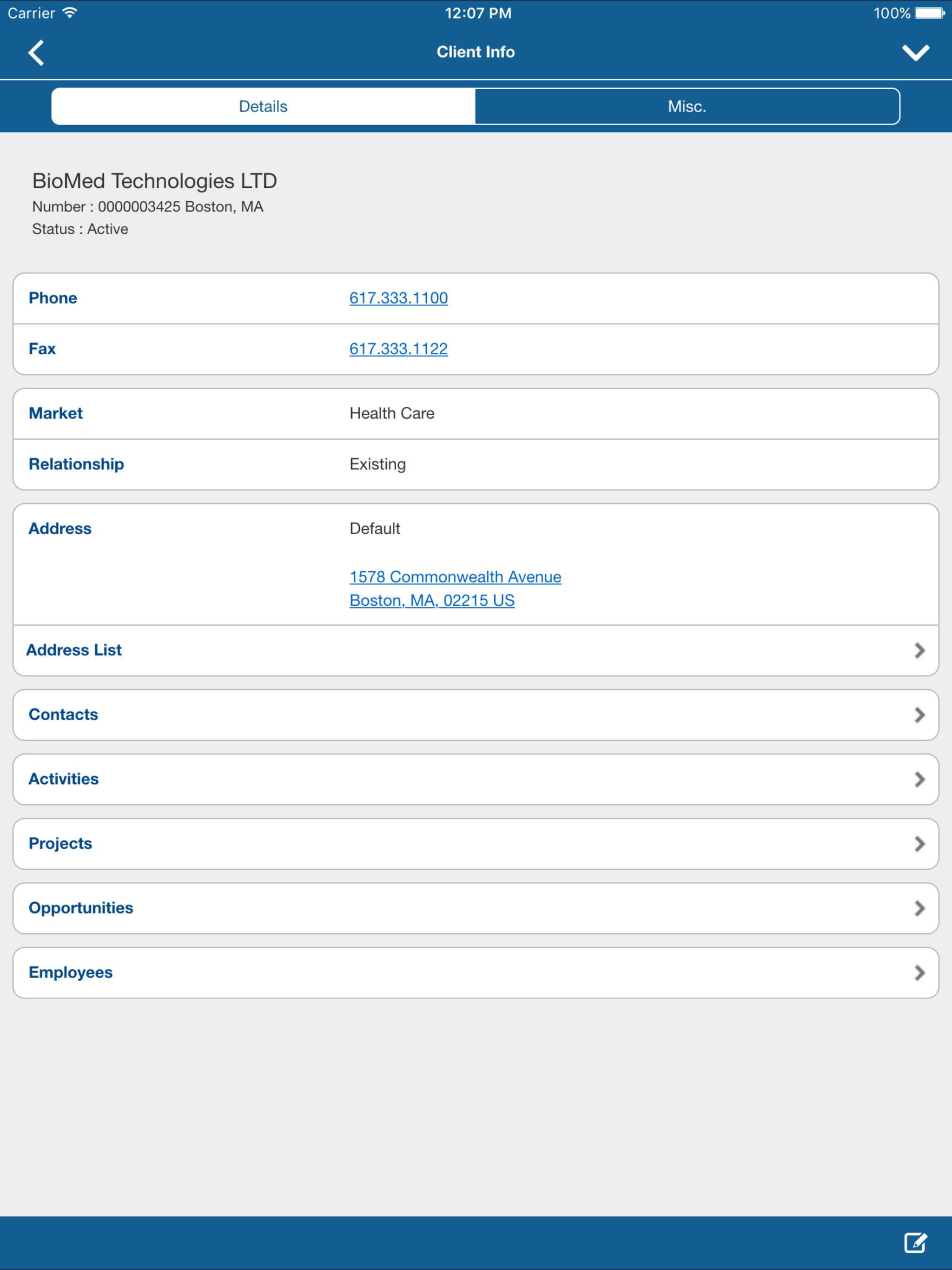 Deltek Touch CRM