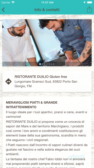 Ristorante Duilio Gluten Free Screenshot 2 - AppWisp.com Ristorante Duilio Gluten Free Screenshot 2 - AppWisp.com