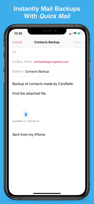 ‎CardSafe - My Contacts Manager Screenshot