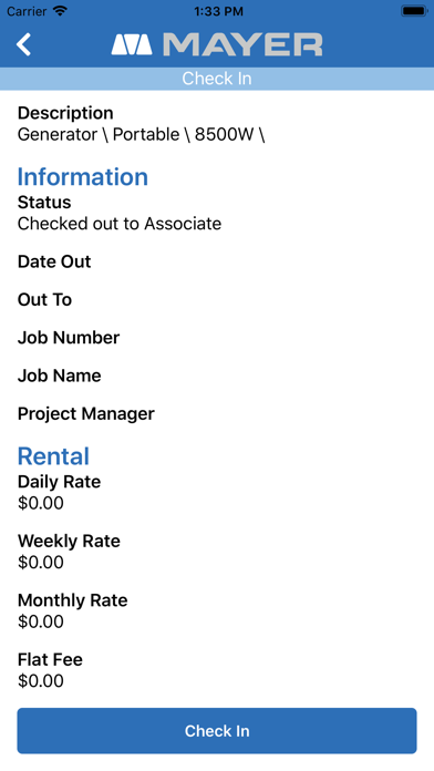 Mayer Rental Management Screenshot