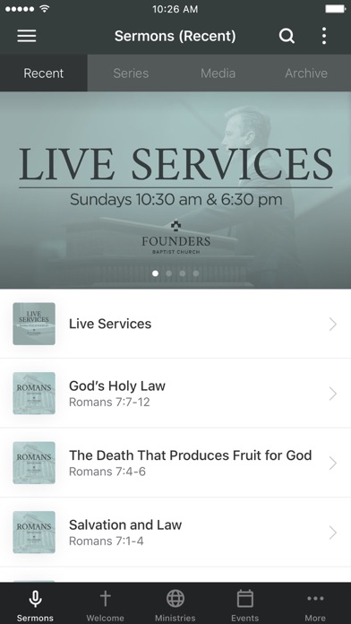 Founders Baptist Church Screenshot