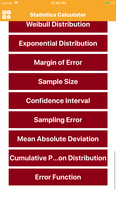 Calculator Of Statistics Screenshot
