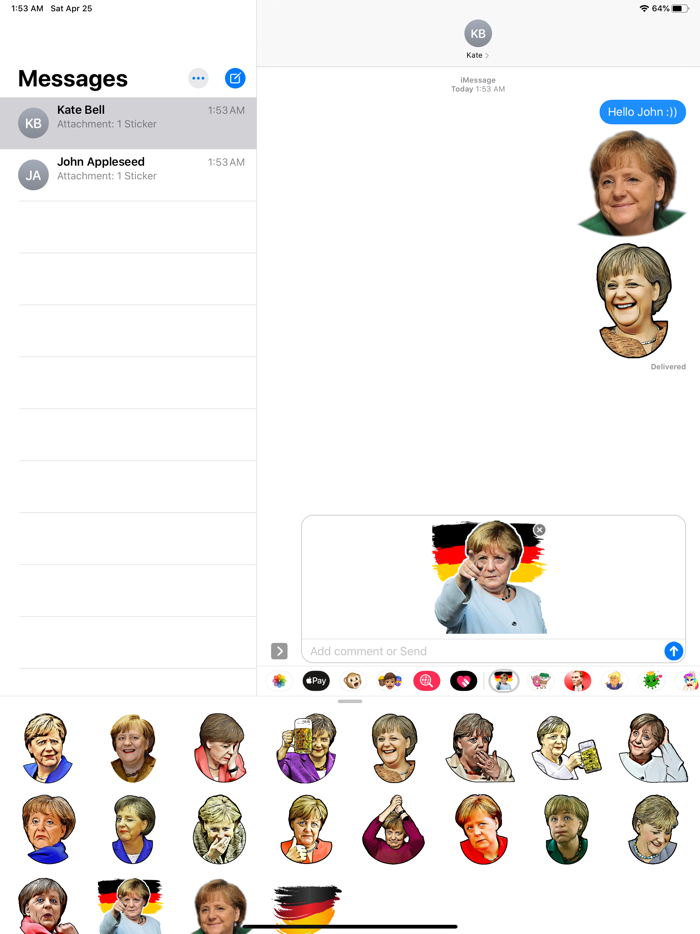Angela Merkel Stickers Pack