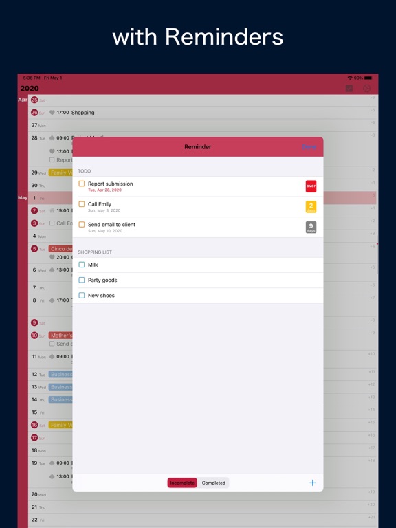 Screenshot #4 for YearCal - Vertical Calendar