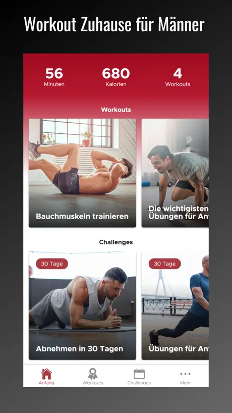 Heimtraining für Männer