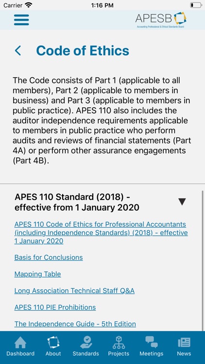 APESB Professional Standards screenshot-3