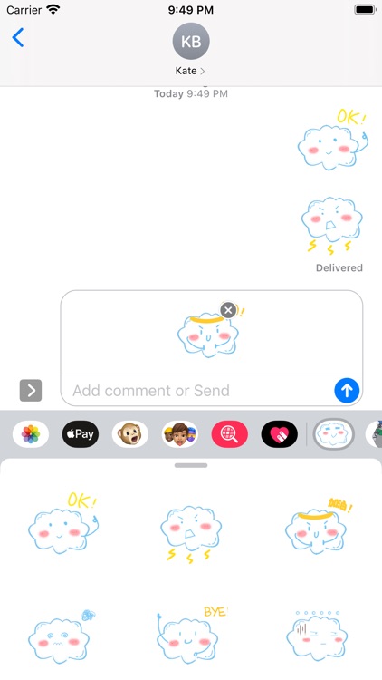 Fat clouds Sticker