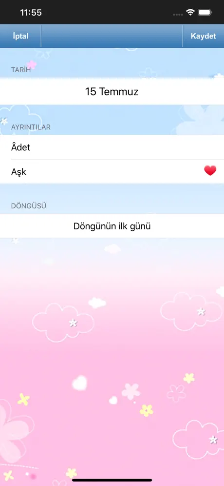 Regl ve Yumurtlama Takvimi.