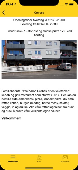 Pizza baron Drøbak on the App Store