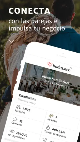 Captura de pantalla de Bodas.net Para Profesionales en iPhone 1