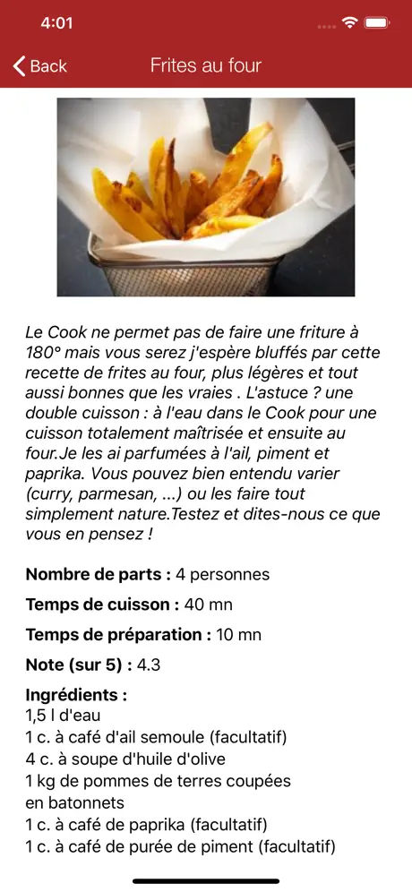 Recettes Cook