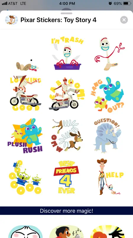 Pixar Stickers: Toy Story 4 screenshot 2 of 5