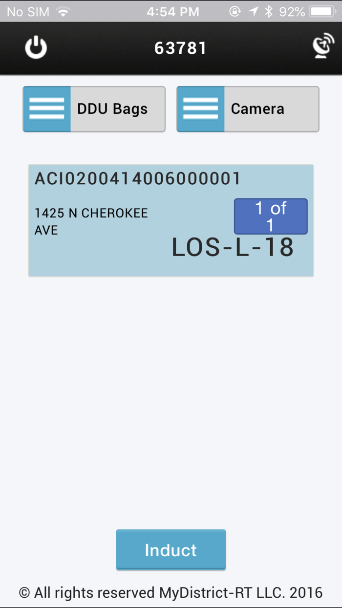 MyDistrict Induct Scan