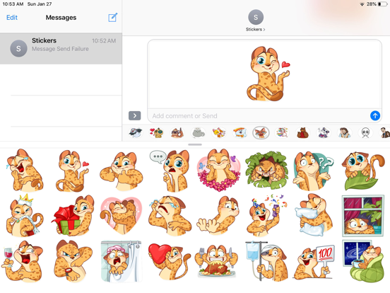 Screenshot #5 pour Tiger Funny Emoji Stickers