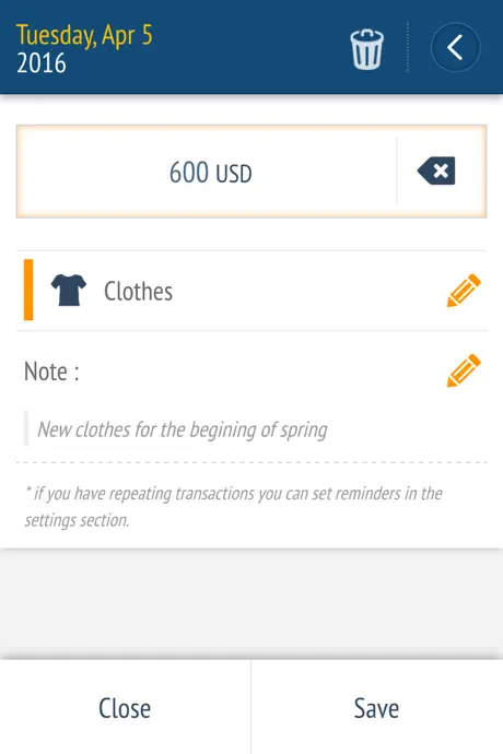 Expense manager -Money tracker