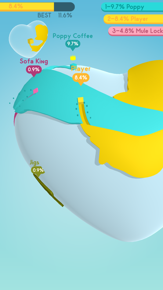 #2. Paper.io 3D (iOS) Göre: Voodoo