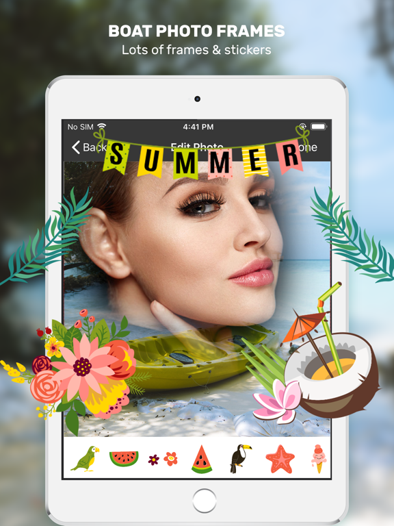 Boat Photo Frames HD iPad screenshot