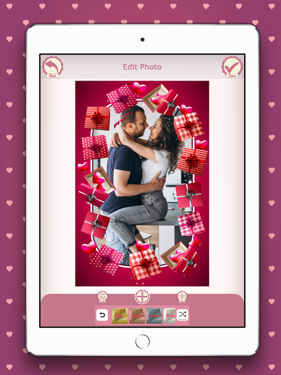 Love Photo Frames & Stickers iPad screenshot 5 - Photo & Video app