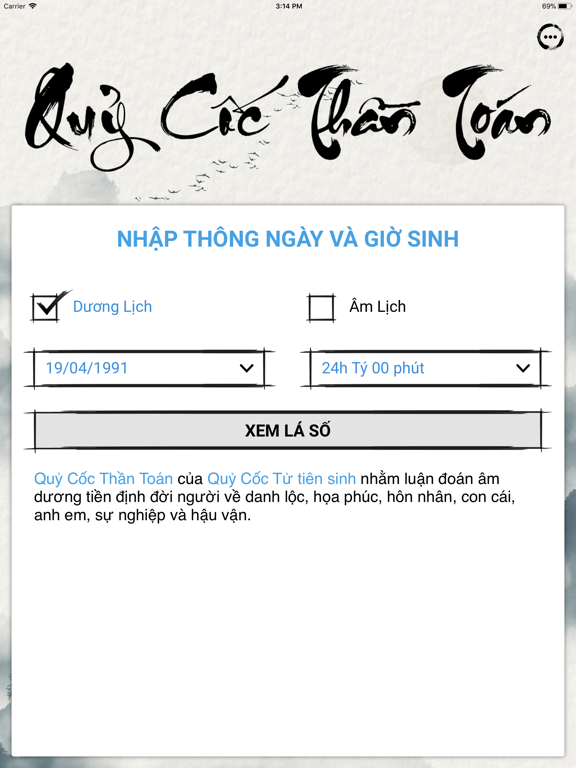 Screenshot #4 pour Lá Số Quỷ Cốc - Quy Coc