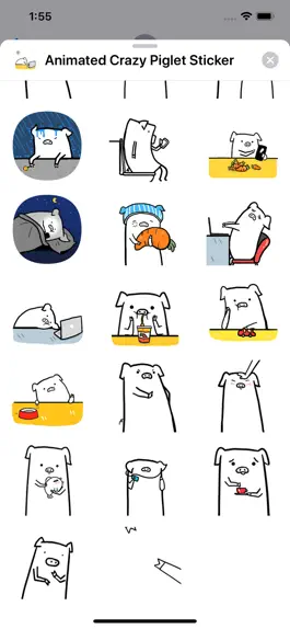 Game screenshot Animated Funny Piglet Sticker apk