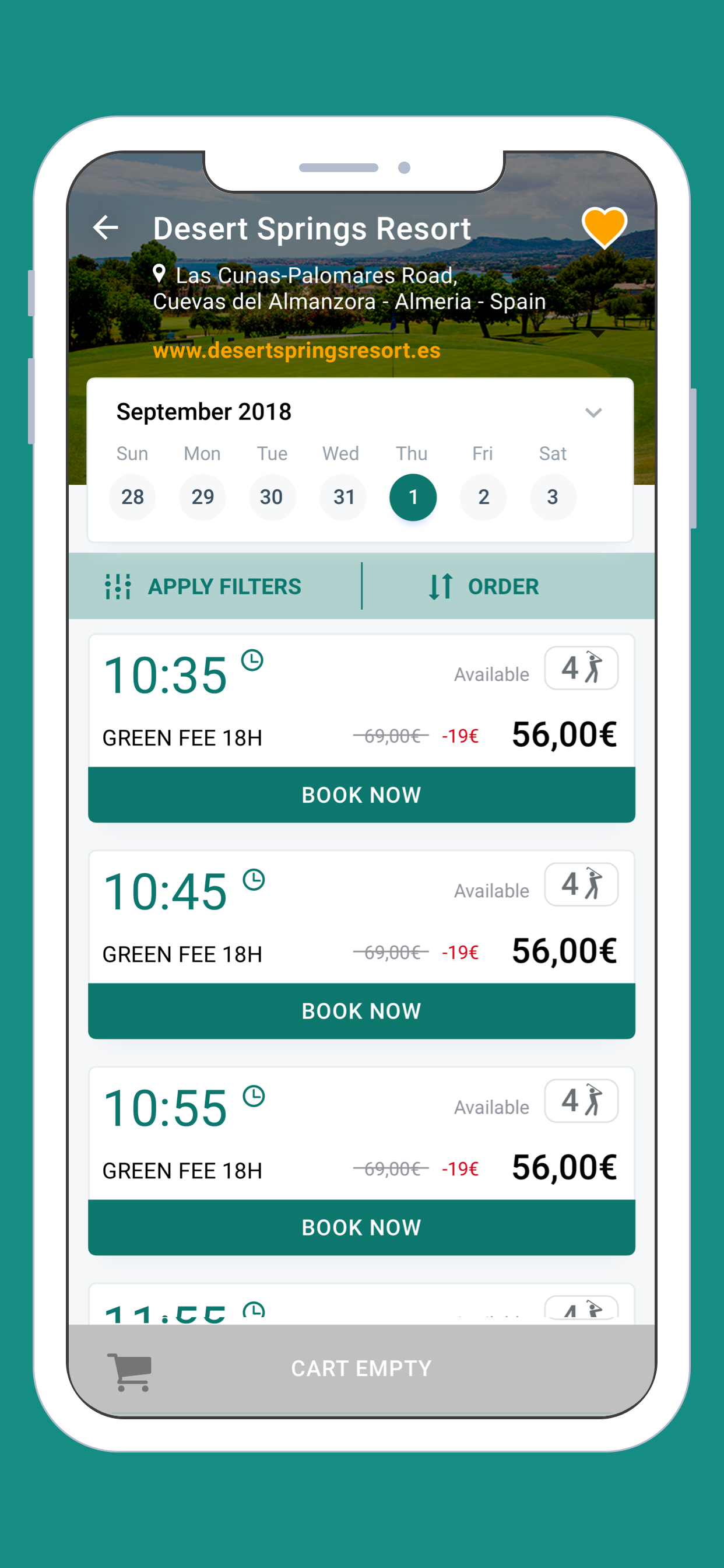 Tee Times Booking