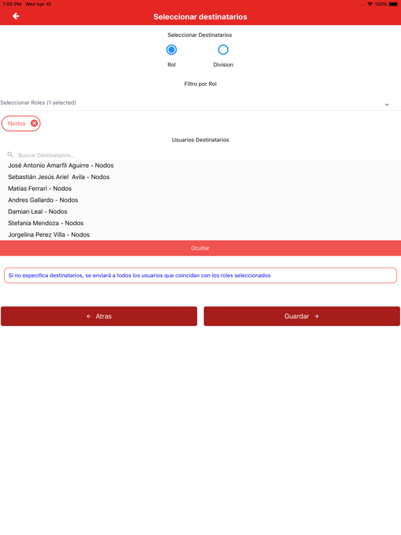 Nodos App iPad screenshot
