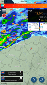 Infoclimat - live weather screenshot