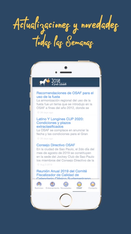 José, el jinete saludable