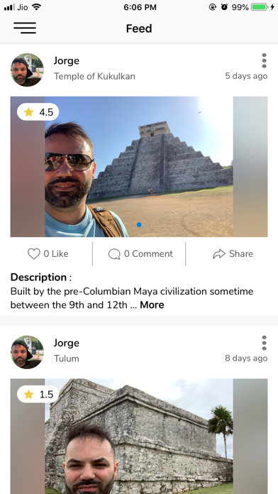Landmarker - Social Travel App Screenshot