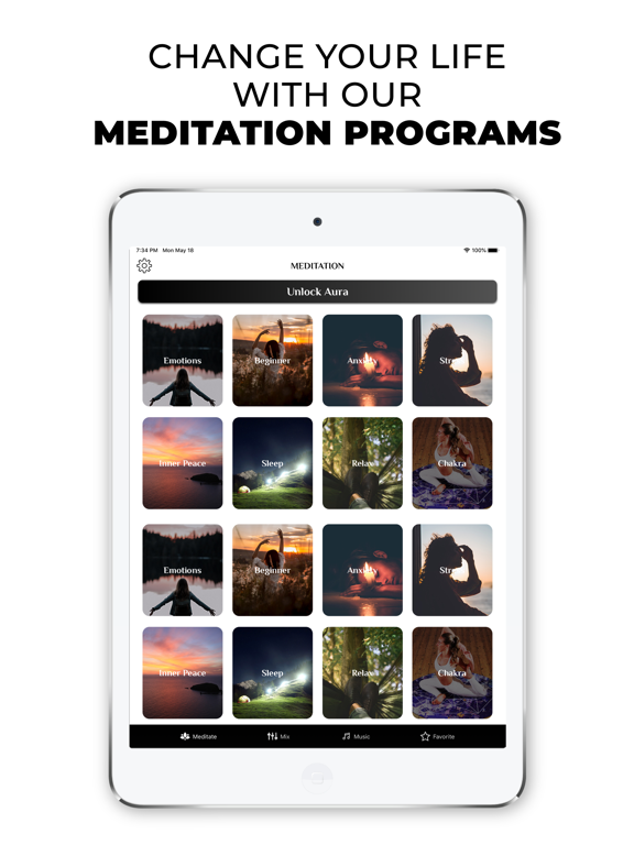 Mellow Life: Daily Meditation iPad screenshot 1 - Health & Fitness app