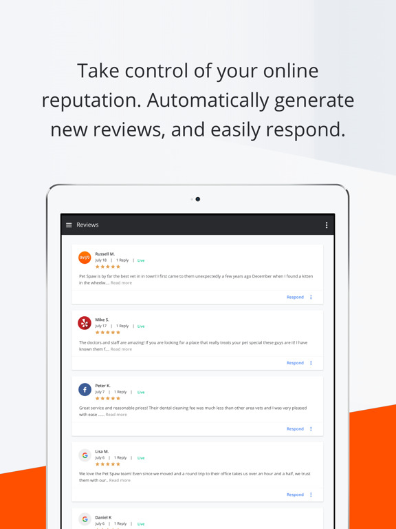 Thryv Business Center iPad screenshot